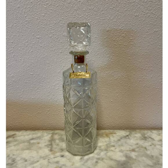 Vintage antique round Vodka cut glass decanter - Picture 7 of 8